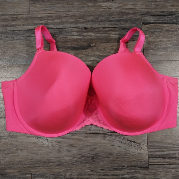 Torrid Curve 360 Back Smoothing Push Up T-shirt Bra 46ddd Hot Pink - Picture 1 of 8